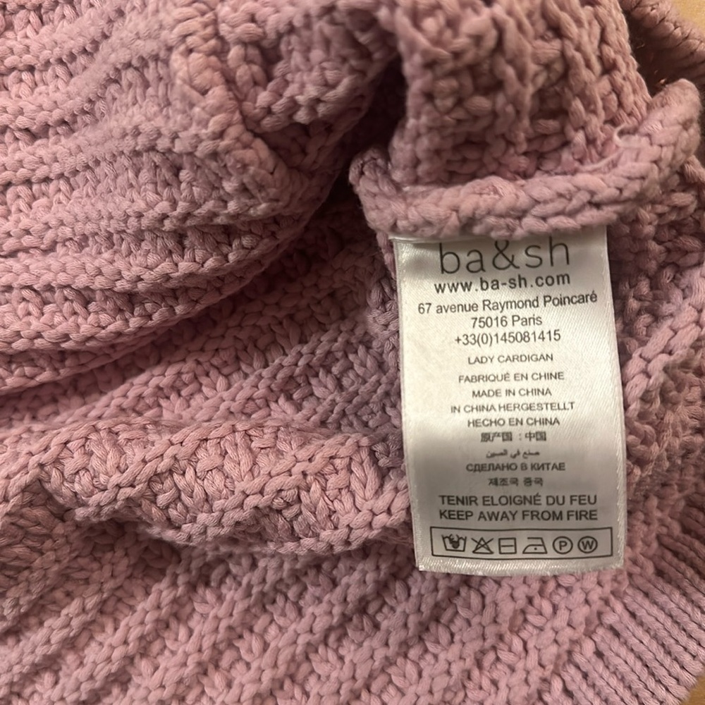 NEW Ba&sh Bash Gaspard Tweed Cardigan Jacket In Purple Lilac | size 2 / M - Picture 10 of 13